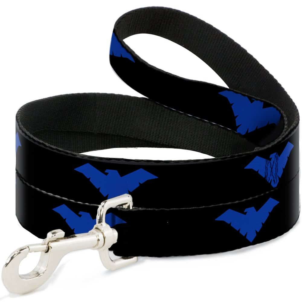 Correa para Perros Nightwing Logo Negro Azul 6 pies de