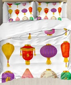 Set de Funda de Edredón Colorido Ambesonne, Celebración