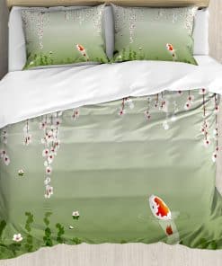 Juego de Cubierta de Edredón Lunarable Koi Fish, Estilo de