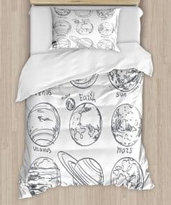 Juego de Funda Nórdica Ambesonne Science, Planetas del