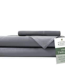 Juego de sábanas de 3 piezas Hotel Sheets -Gris oscuro