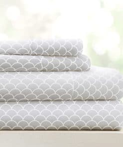 Juego de sábanas tamaño King de microfibra con estampado de