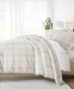 King Size Funda de Edredón Linen Market (Gris) -