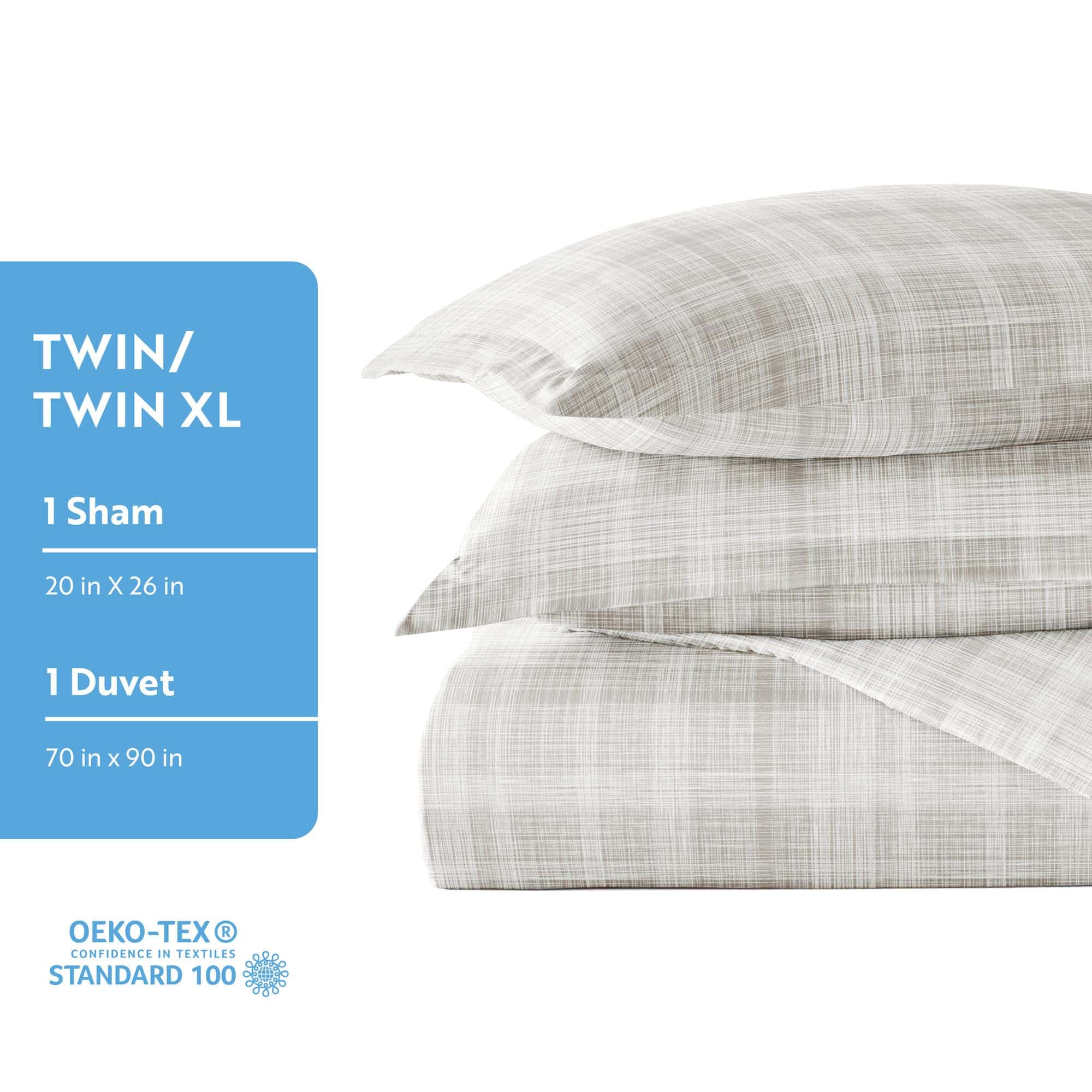 King Size Funda de Edredón Linen Market (Gris) - - Imagen 7