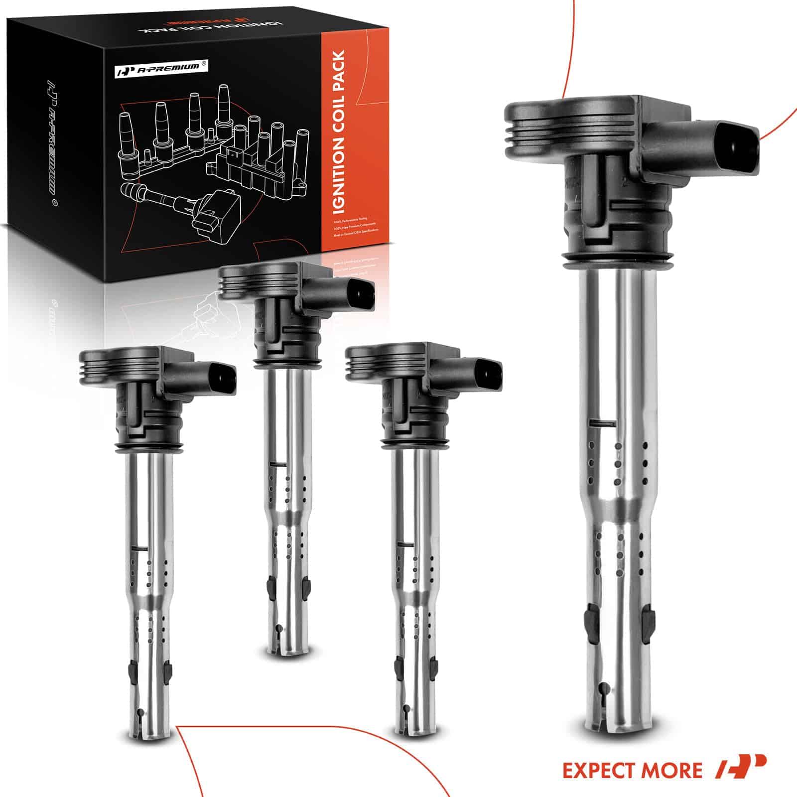 Conjunto de 4 bobinas de encendido A-Premium compatibles - Imagen 9