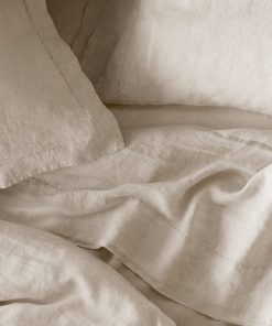 Coyuchi Organic Relaxed Linen Sham - Ropa de Cama Suave y