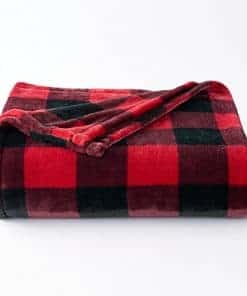 Manta de felpa supersuave The Big One (Cuadros Rojos)