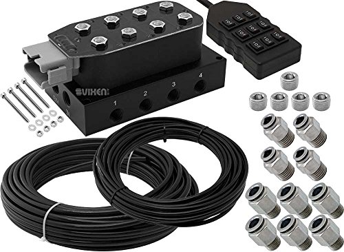 Colector de suspensión de 8 válvulas Vixen Air con manguera