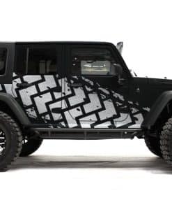 Kit de gráficos laterales con huellas de neumáticos de