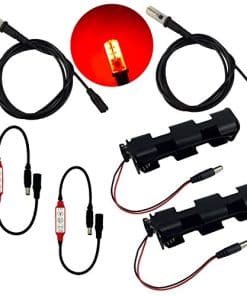 2 Kits de iluminación LED roja con efecto de llamas y