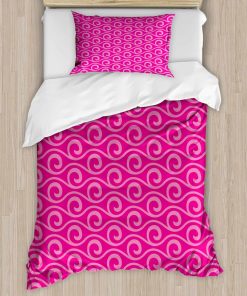 Juego de Funda Nórdica Ambesonne Rosa Intenso, Patrón