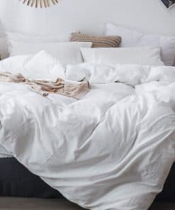 Juego de Funda de Edredón MooMee Bedding -Blanco Roto