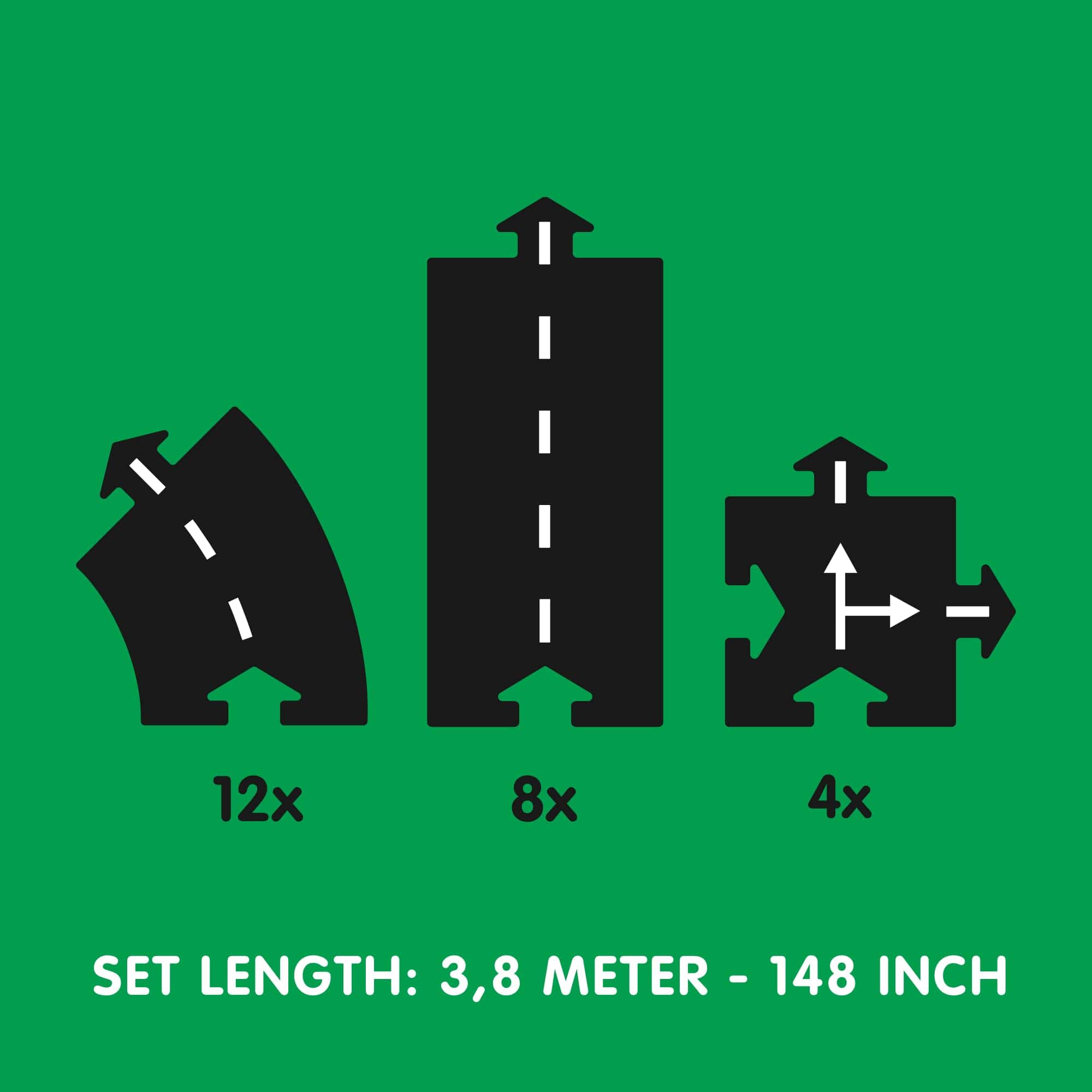 Circuito Waytoplay Highway de 24 Piezas para Coches de - Imagen 6