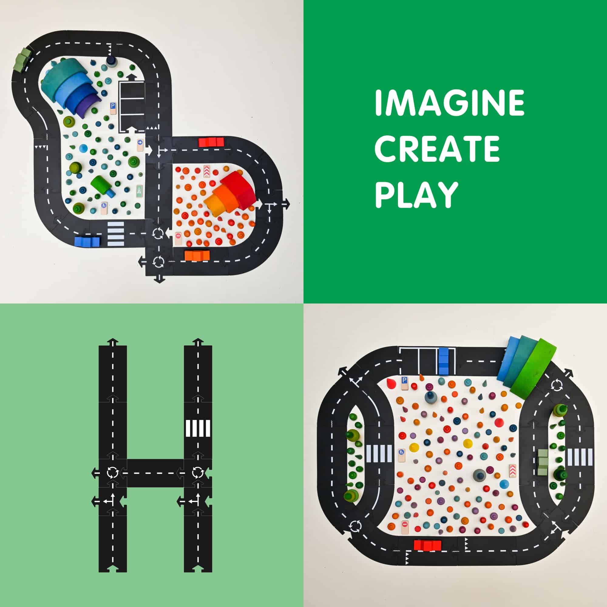 Circuito Waytoplay Highway de 24 Piezas para Coches de - Imagen 4