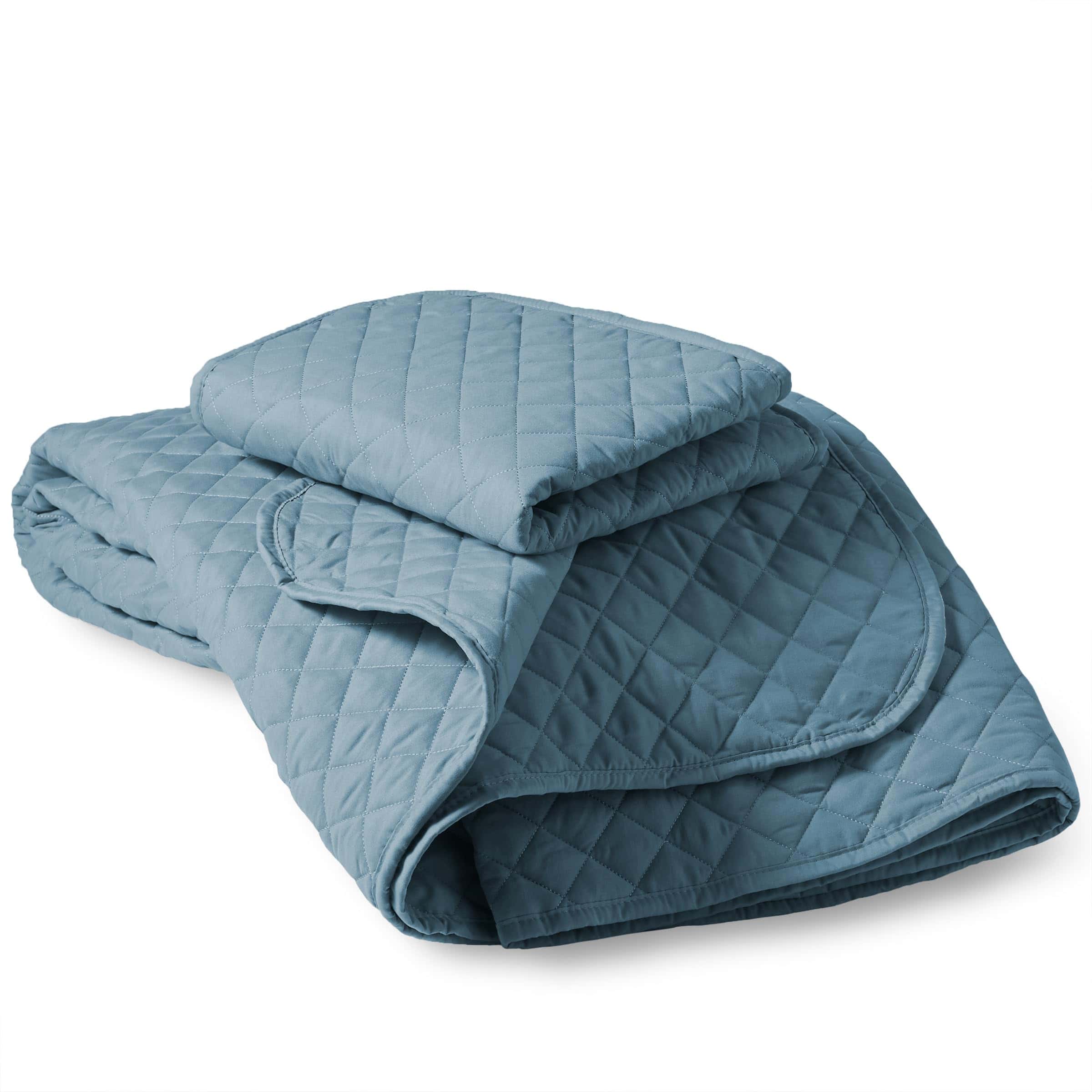 Juego de Colcha Bare Home - Decoración Ligera -Azul Coronet - Imagen 3