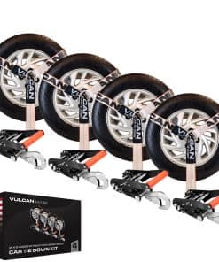 Correa de amarre para coche VULCAN con ganchos de resorte -