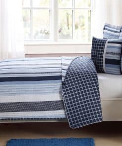 Elegante Casa Multicolor Azul Marino Azul Claro Blanco