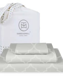 Juego de sábanas Threadmill Cotton Twin XL | -Gris Claro