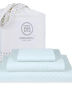 Juego de sábanas de algodón Threadmill para -Azul Claro Astr