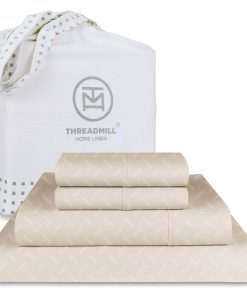 Juego de sábanas de algodón Threadmill para -Beige Astra