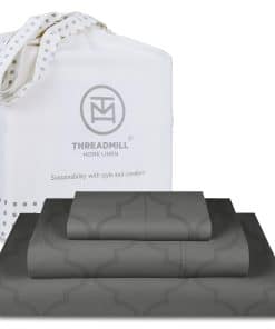 Juego de sábanas de algodón Threadmill Twin XL -is Oscuro