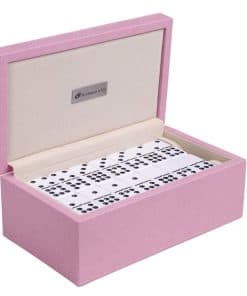 Set de Domino Doble 9 Grande Blanco de Silverman & Co. -