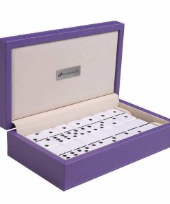 Set de Domino Doble 6 Grande Blanco de Silverman & Co. -