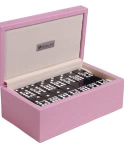 Silverman & Co. Double 9 Juego de Dominó Grande en Negro -