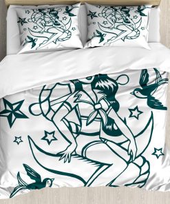 Juego de Funda nórdica Anchor de Ambesonne, Pin-up Girl