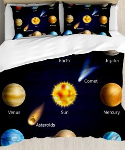 Juego de Funda Nórdica Educativa Ambesonne, Sistema Solar