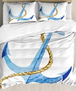 Juego de Funda nórdica Ambesonne Anchor, Diseño Costero de