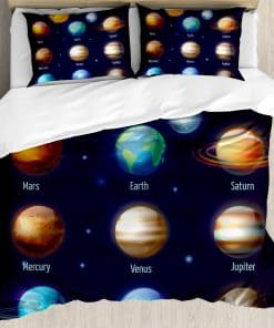 Juego de funda nórdica Ambesonne Science, Sistema Solar