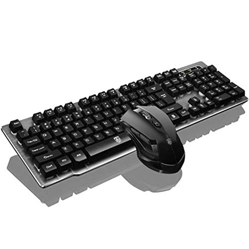 Teclado y Ratón Inalámbricos con Sensación Mecánica, Set de