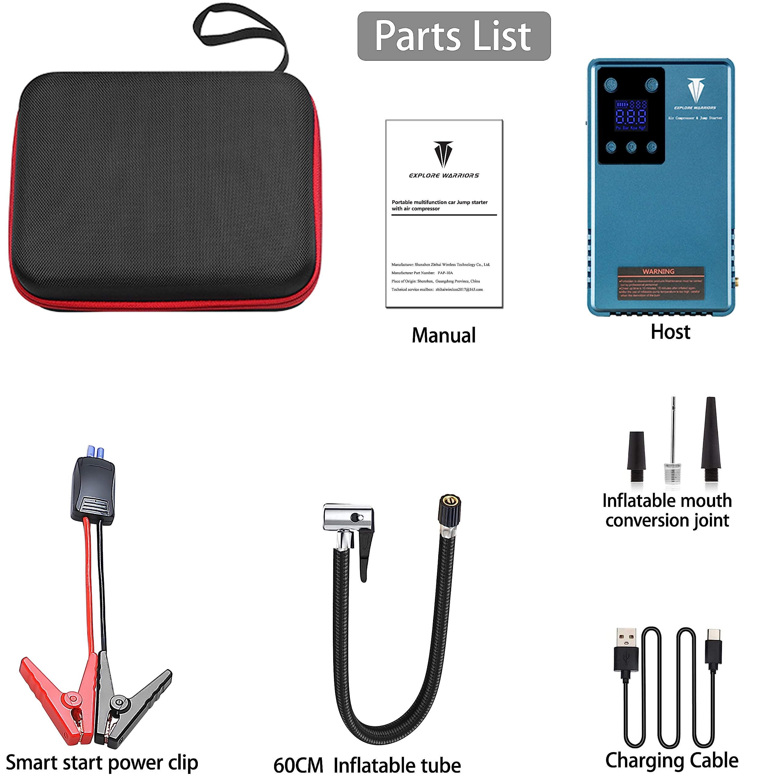 Arrancador de Batería con Compresor de Aire, Arrancador de - Imagen 6