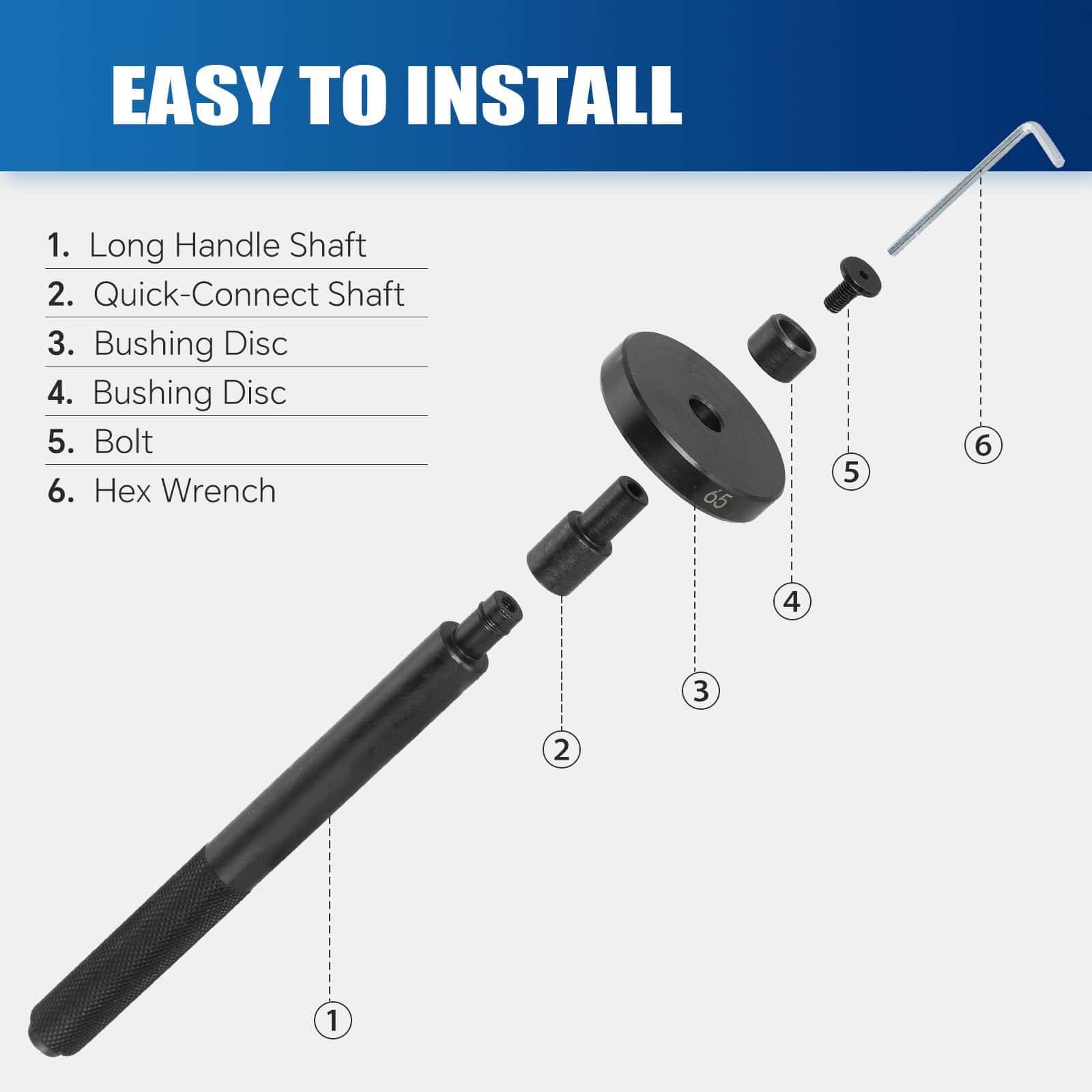 Set de herramientas para cojinetes y sellos ATP 52 piezas - Imagen 5