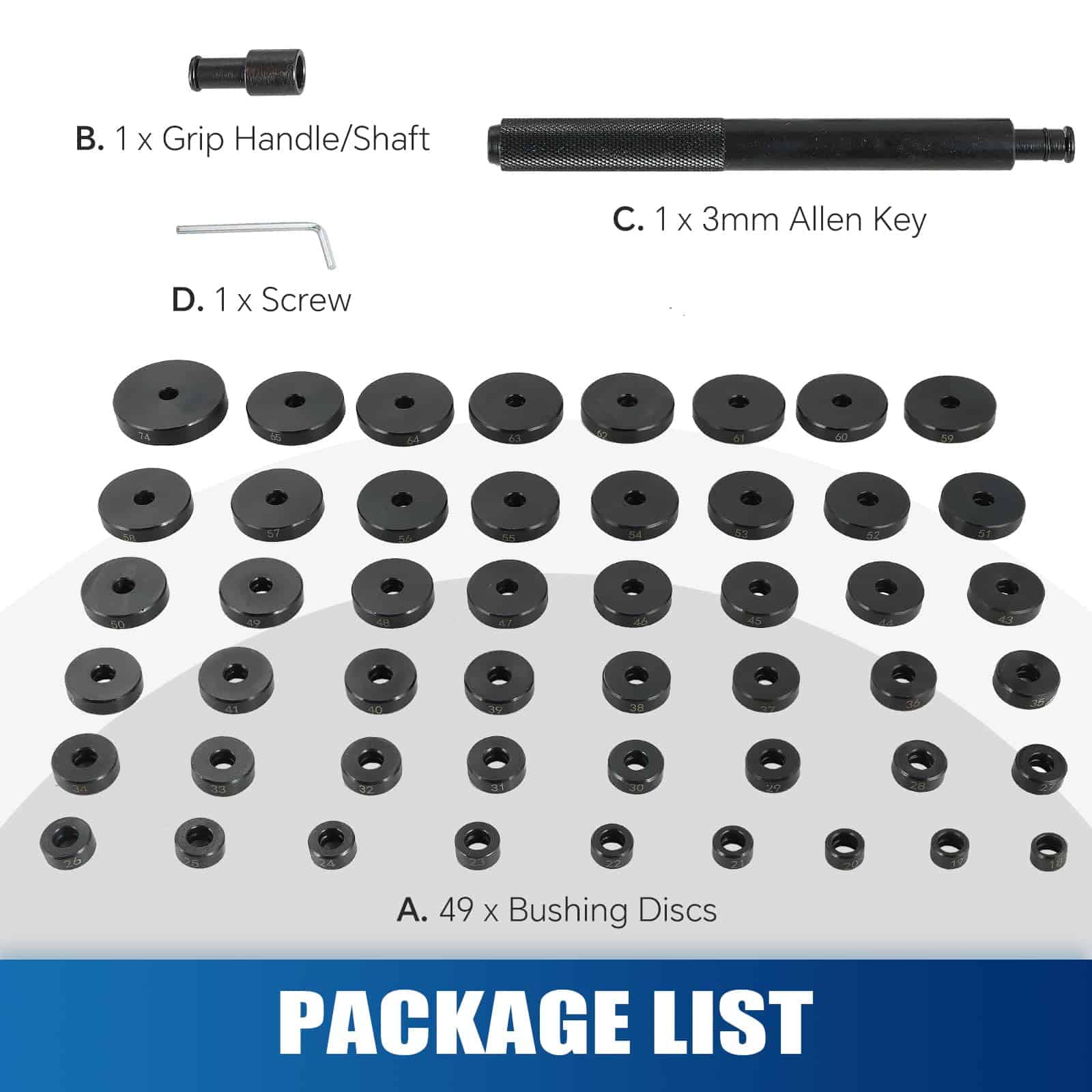 Set de herramientas para cojinetes y sellos ATP 52 piezas - Imagen 3