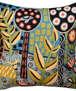 Funda de cojín Kashmir Designs Árbol de la Vida Azul