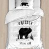 Juego de Funda Nórdica Ambesonne Bear, Oso Grizzly Fuerte