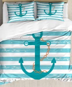 Juego de Funda Nórdica a Rayas de Ambesonne, Cadena de