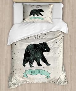 Juego de Funda Nórdica Ambesonne Bear, Tema de Vida