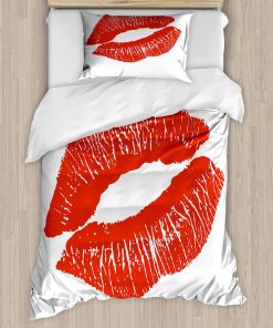 Juego de Funda Nórdica Ambesonne Kiss, Estampado de Labios