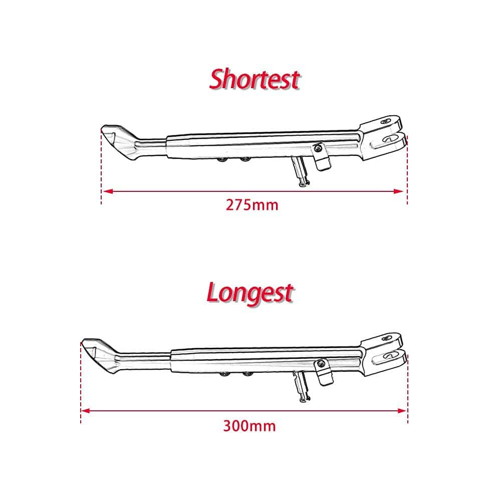 Soporte de pata de cabra lateral negro Motobiker compatible - Imagen 8