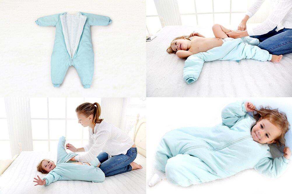 Saco de Dormir para Bebé con Pies Invierno, Manta Usable - Imagen 4