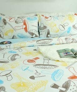 Juego de Ropa de Cama Vintage 100% Algodón con Estampado de