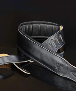 Correa de Guitarra y Bajo Negra de Iconic Leathers de 3.25"