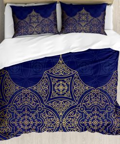 Juego de Funda Nórdica Lunarable Azul Marino y Amarillo,