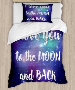 Juego de Funda nórdica Ambesonne con Frase, Fondo de