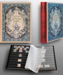 Álbum de coleccionista de sellos con 60 hojas de recambio