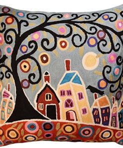 Funda de cojín Árbol de la Vida turquesa Kashmir Designs |