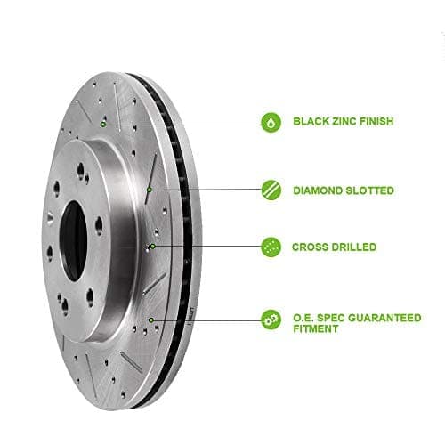 Juego de 2 Discos de Freno Delanteros Perforados y - Imagen 3